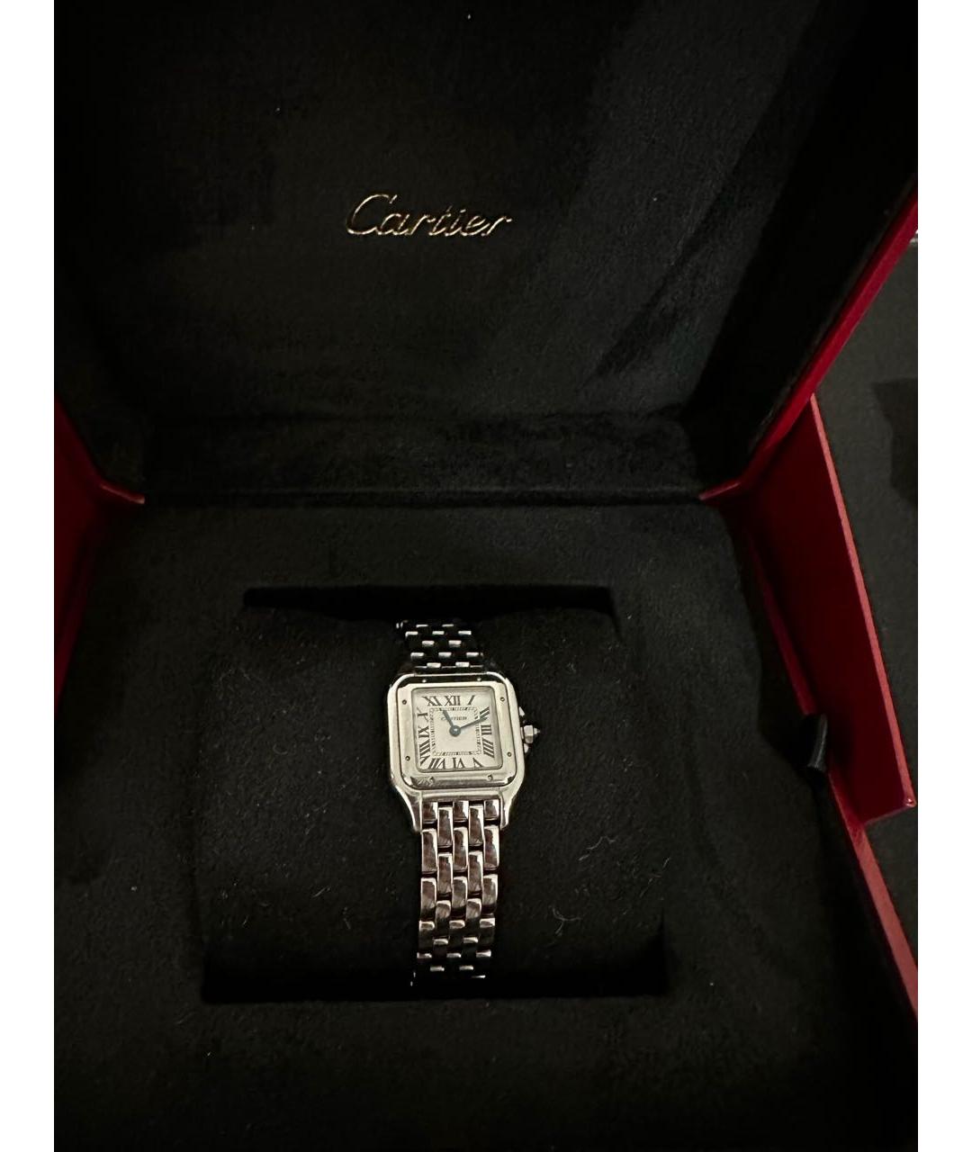 CARTIER Серебряные стеклянные часы, фото 2