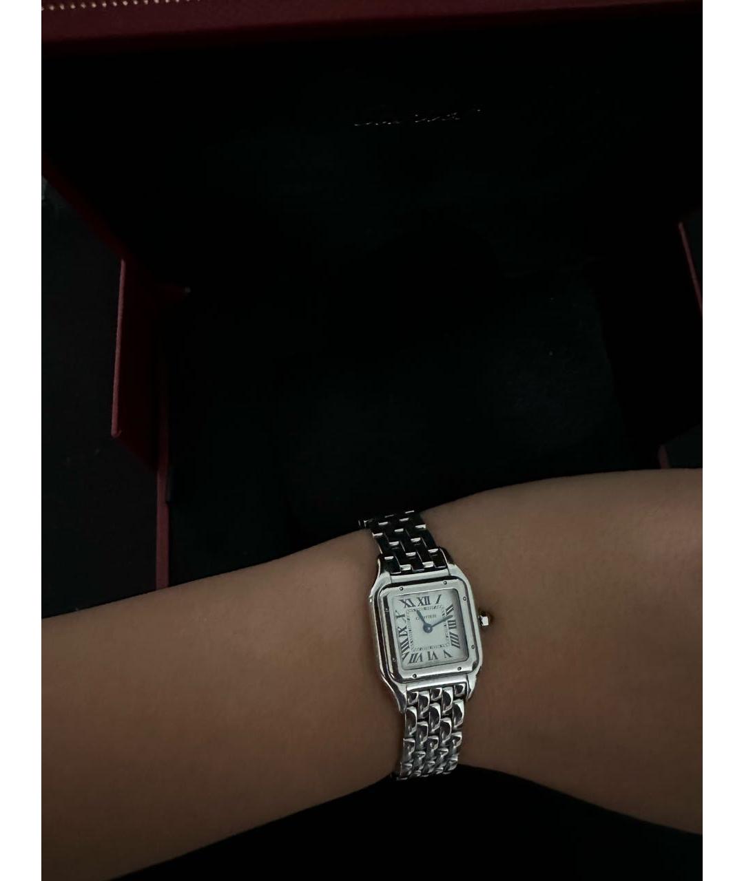 CARTIER Серебряные стеклянные часы, фото 3