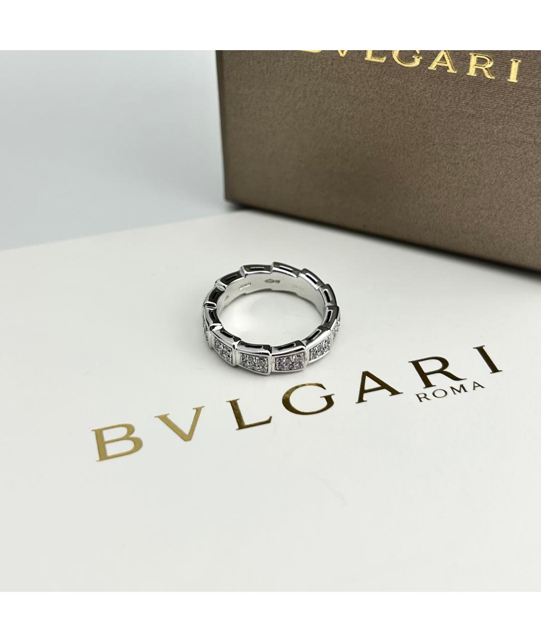 BVLGARI Серебряное кольцо из белого золота, фото 5