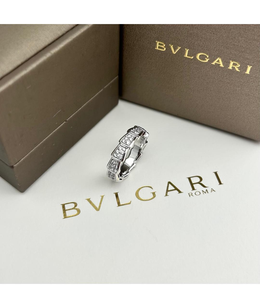 BVLGARI Серебряное кольцо из белого золота, фото 4