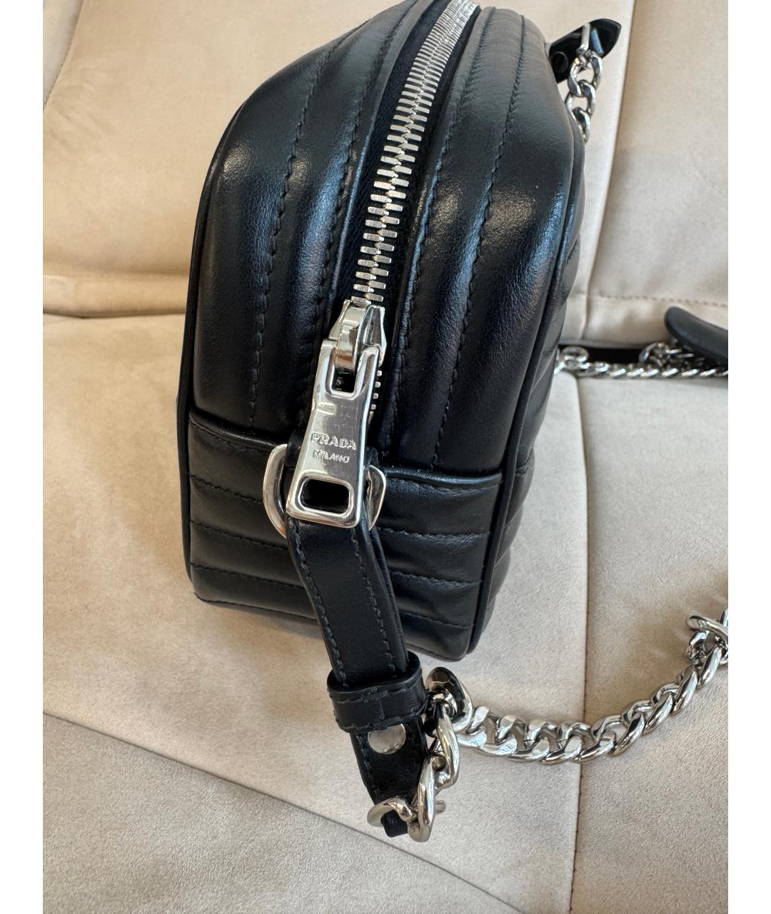 PRADA Черная кожаная сумка тоут, фото 8