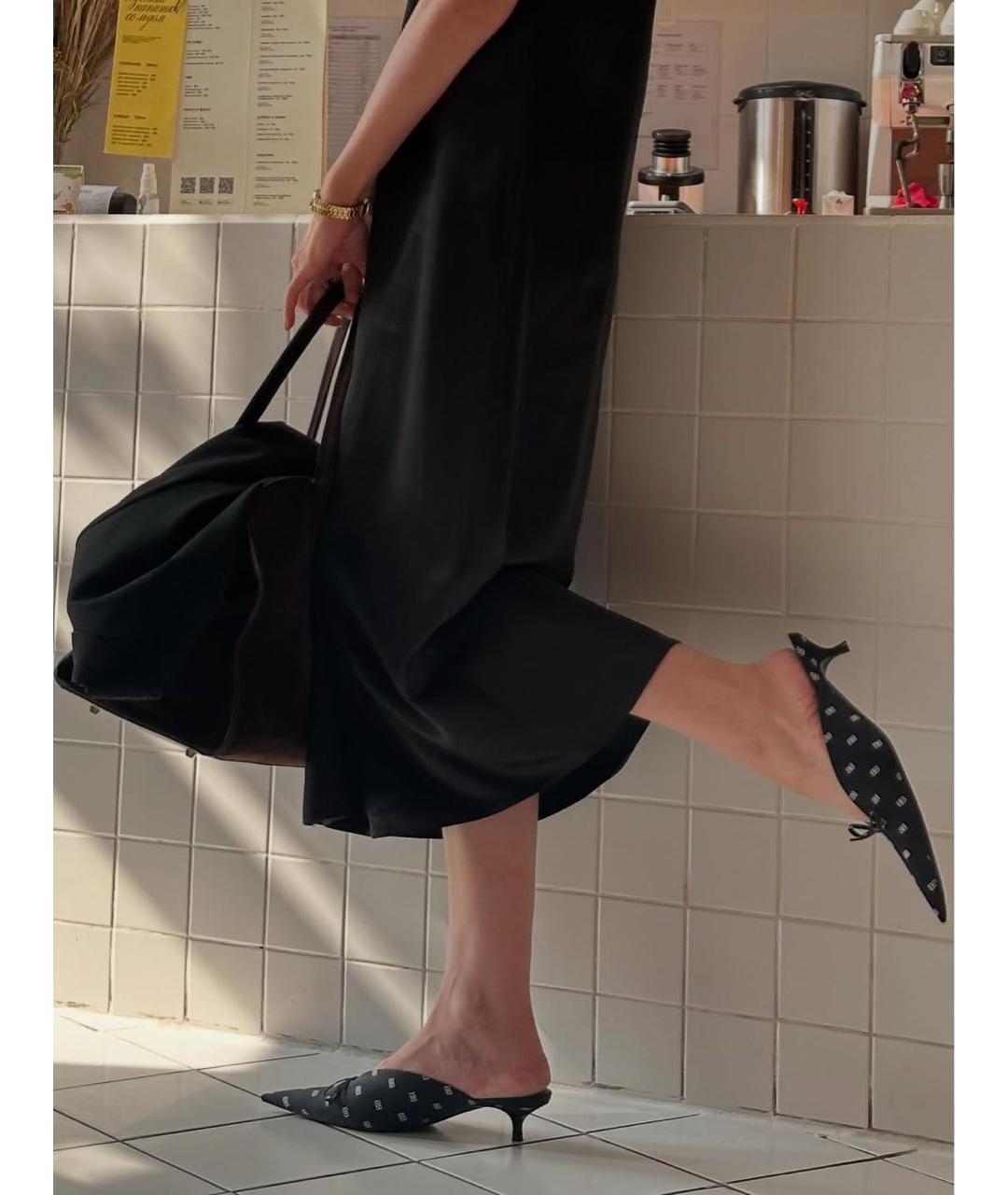 BALENCIAGA Черные мюли, фото 7