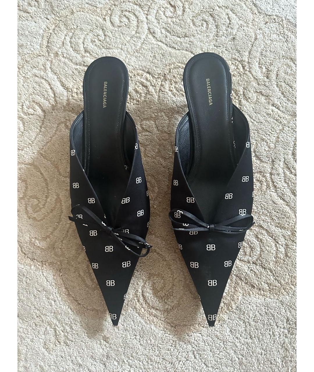 BALENCIAGA Черные мюли, фото 2