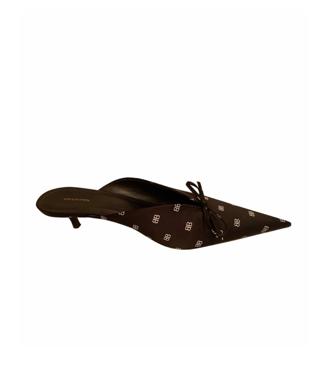 BALENCIAGA Черные мюли, фото 1