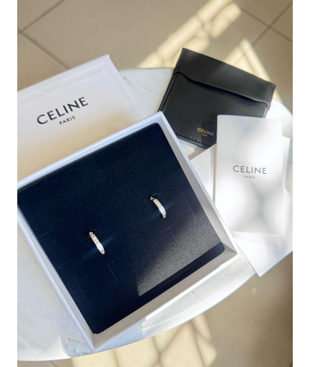 CELINE Серебряные латунные серьги, фото 4