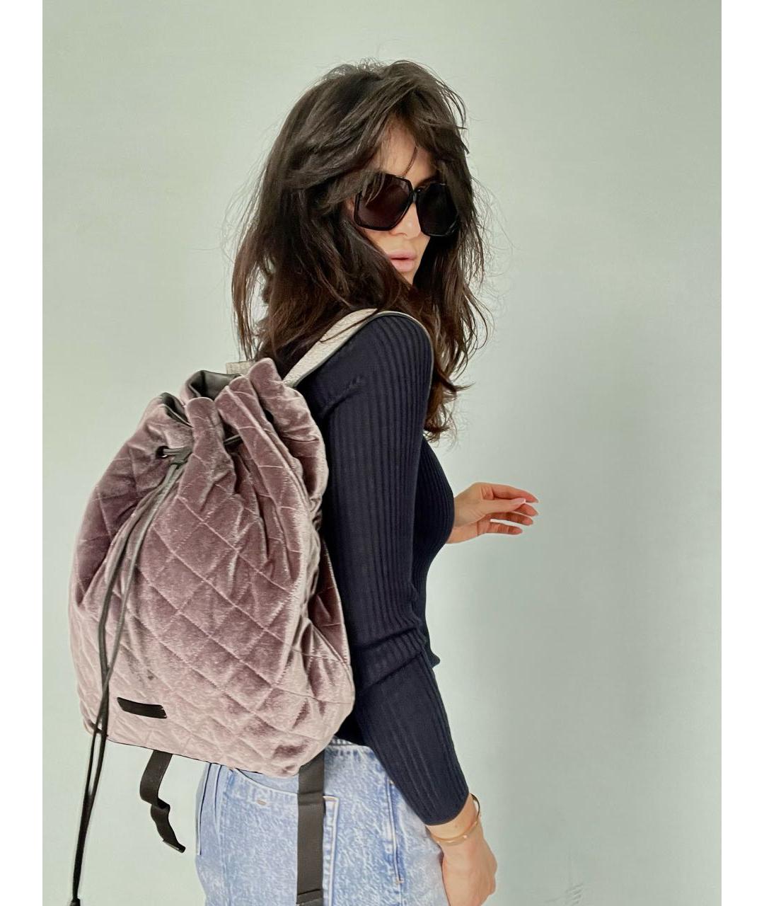 BRUNELLO CUCINELLI Антрацитовый тканевый рюкзак, фото 4