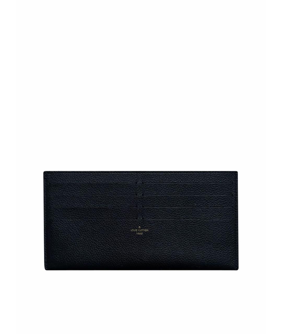 LOUIS VUITTON Черный кожаный кардхолдер, фото 1