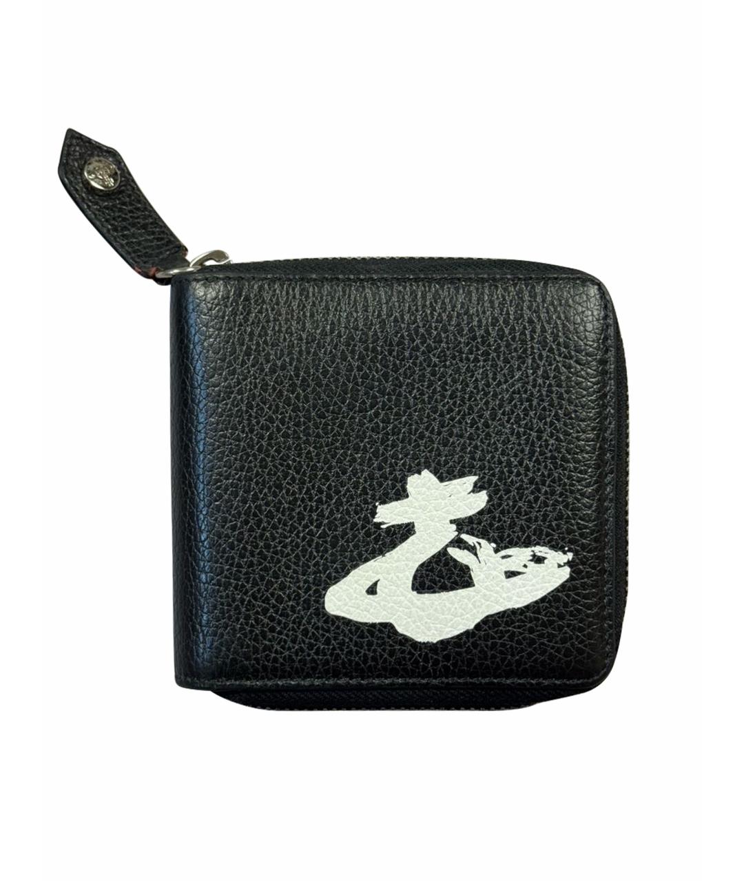 VIVIENNE WESTWOOD Черный кожаный кошелек, фото 1