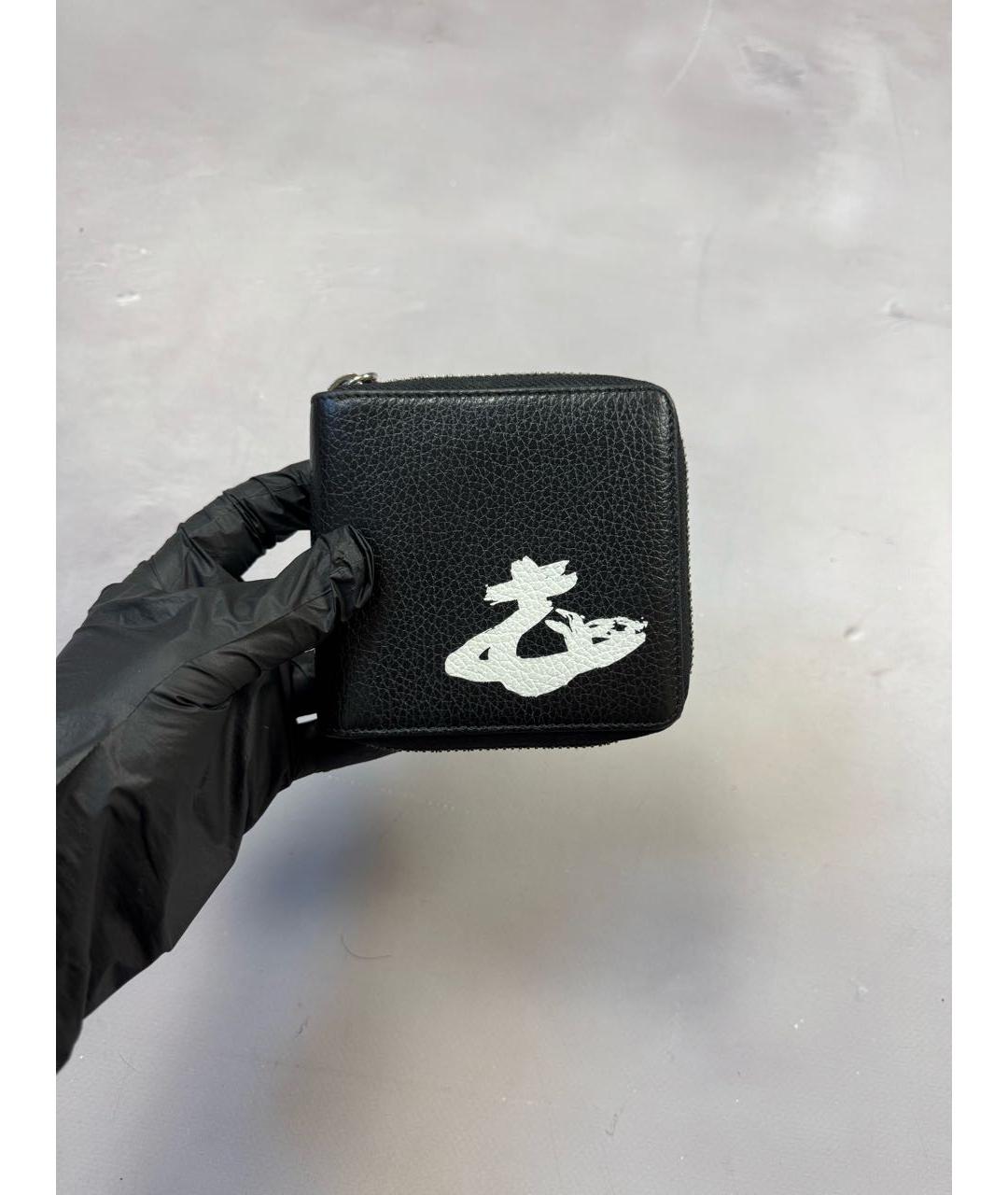 VIVIENNE WESTWOOD Черный кожаный кошелек, фото 2
