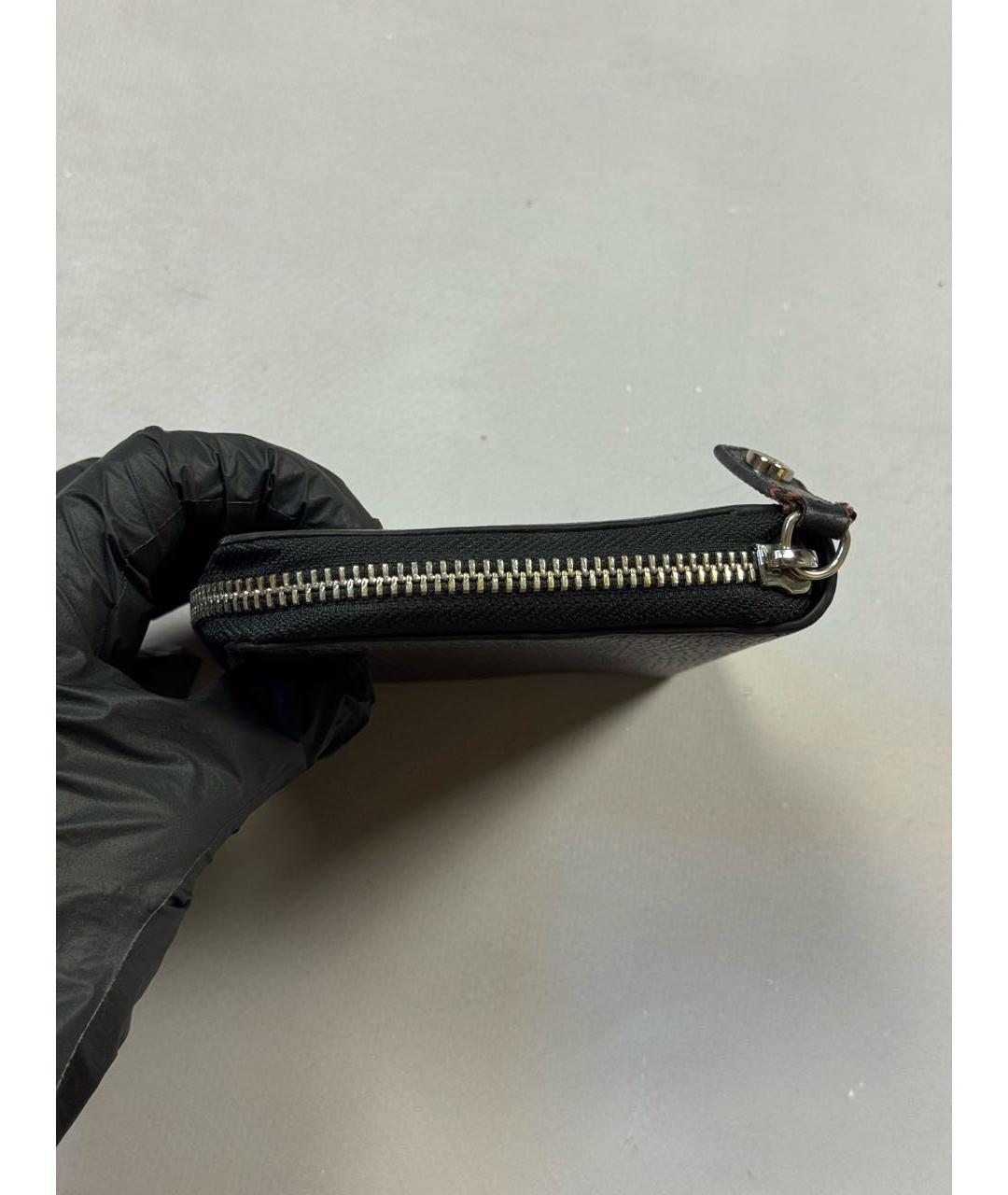 VIVIENNE WESTWOOD Черный кожаный кошелек, фото 4