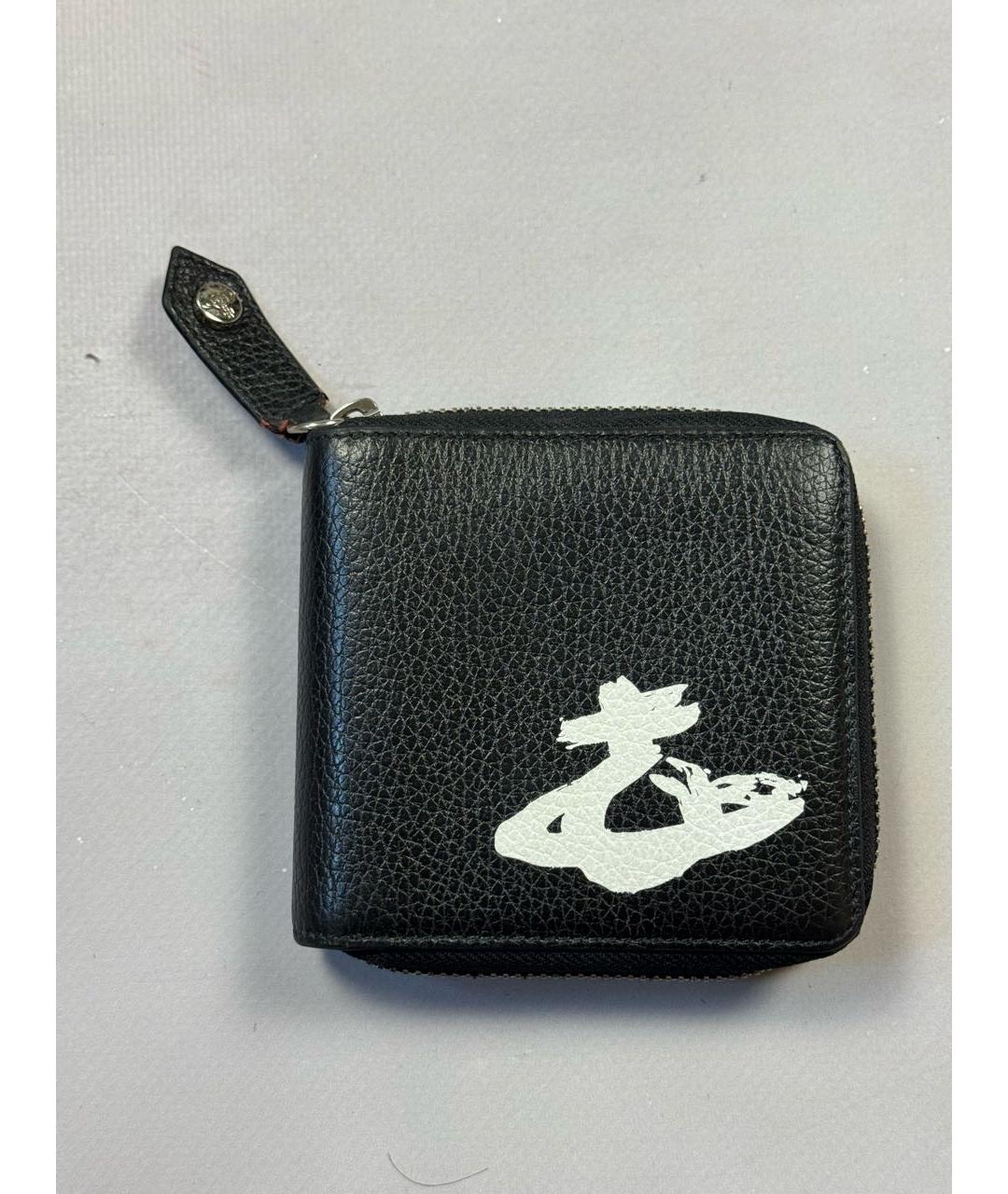 VIVIENNE WESTWOOD Черный кожаный кошелек, фото 9