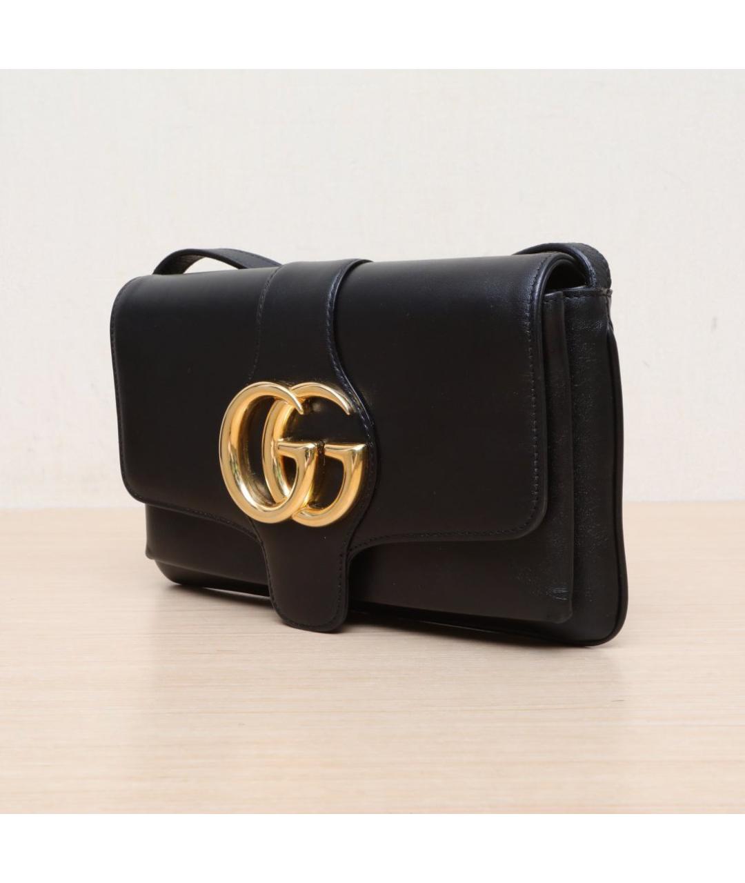 GUCCI Черная кожаная сумка через плечо, фото 4
