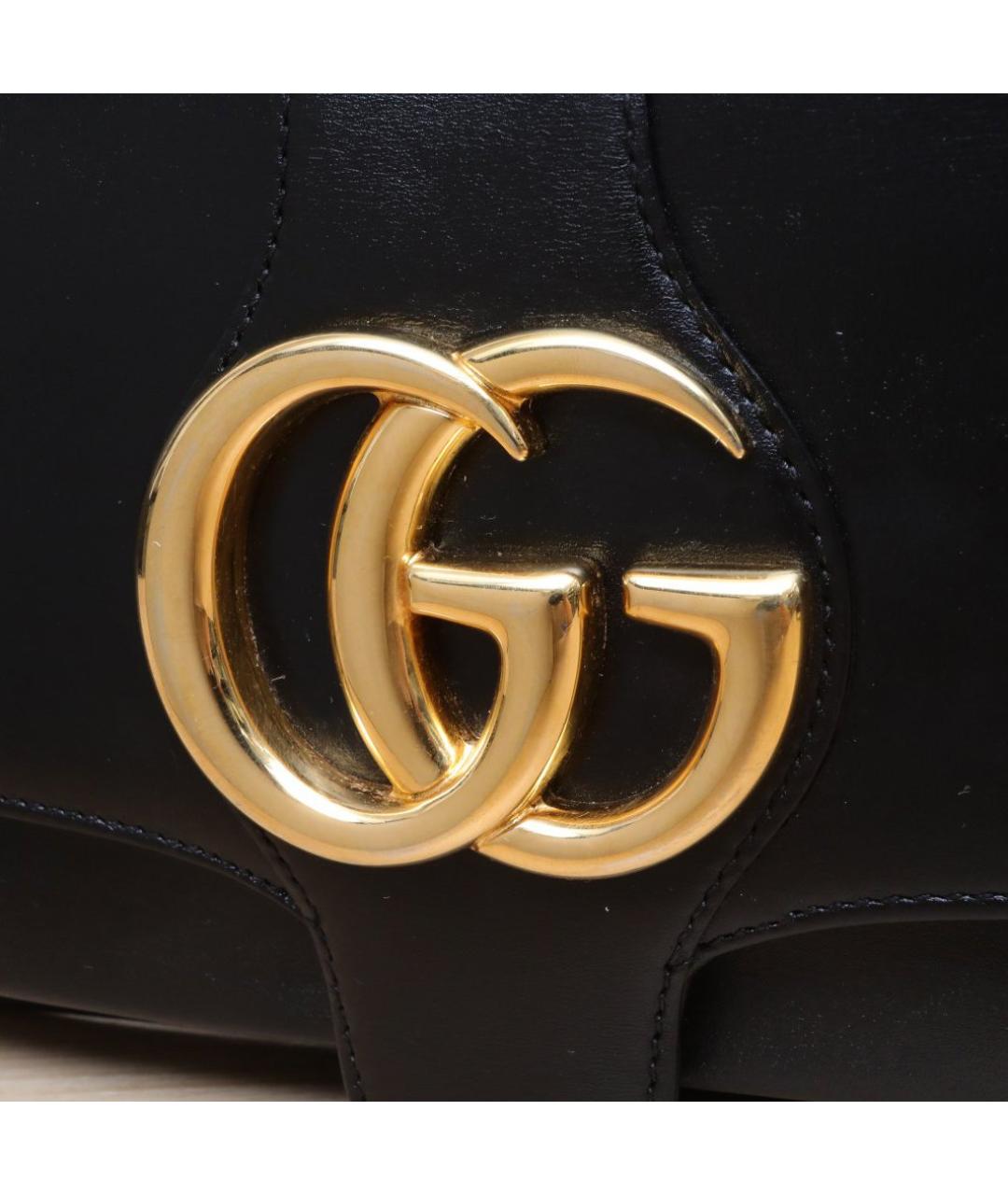 GUCCI Черная кожаная сумка через плечо, фото 7