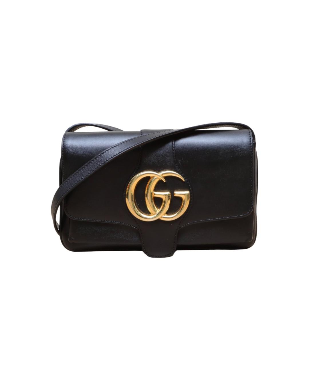 GUCCI Черная кожаная сумка через плечо, фото 1