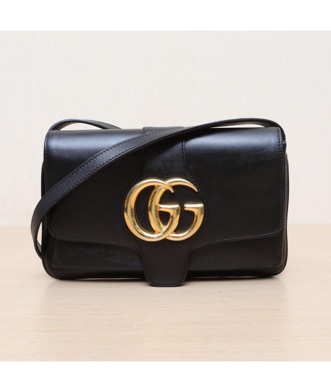 GUCCI Черная кожаная сумка через плечо, фото 3