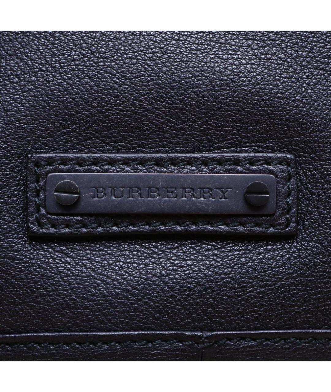 BURBERRY Черная кожаная сумка через плечо, фото 7
