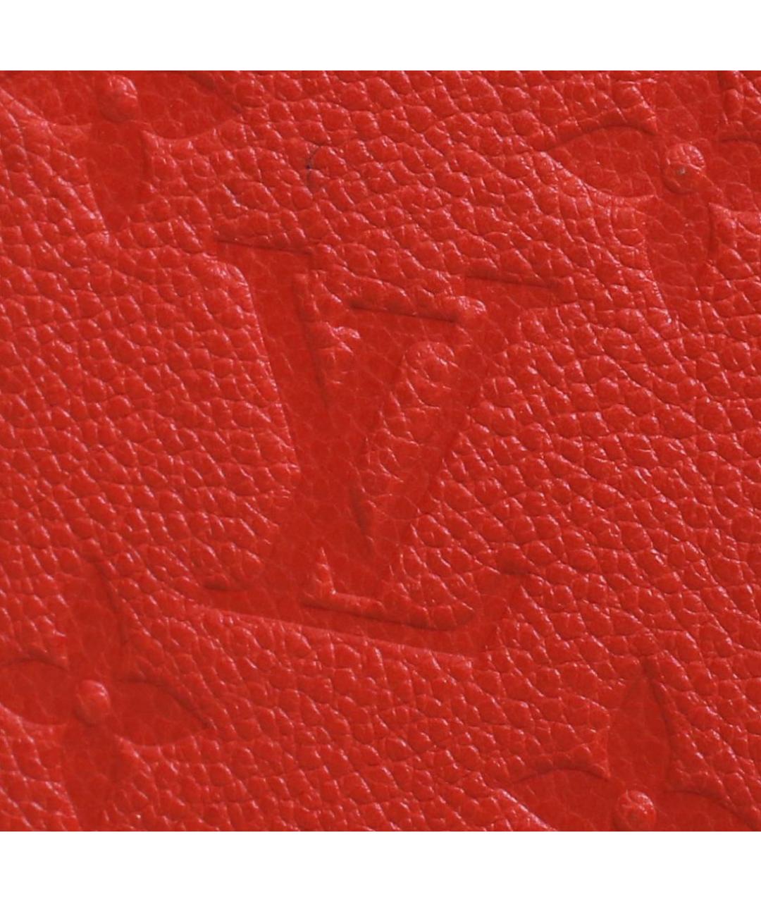 LOUIS VUITTON Красный кожаный кошелек, фото 8