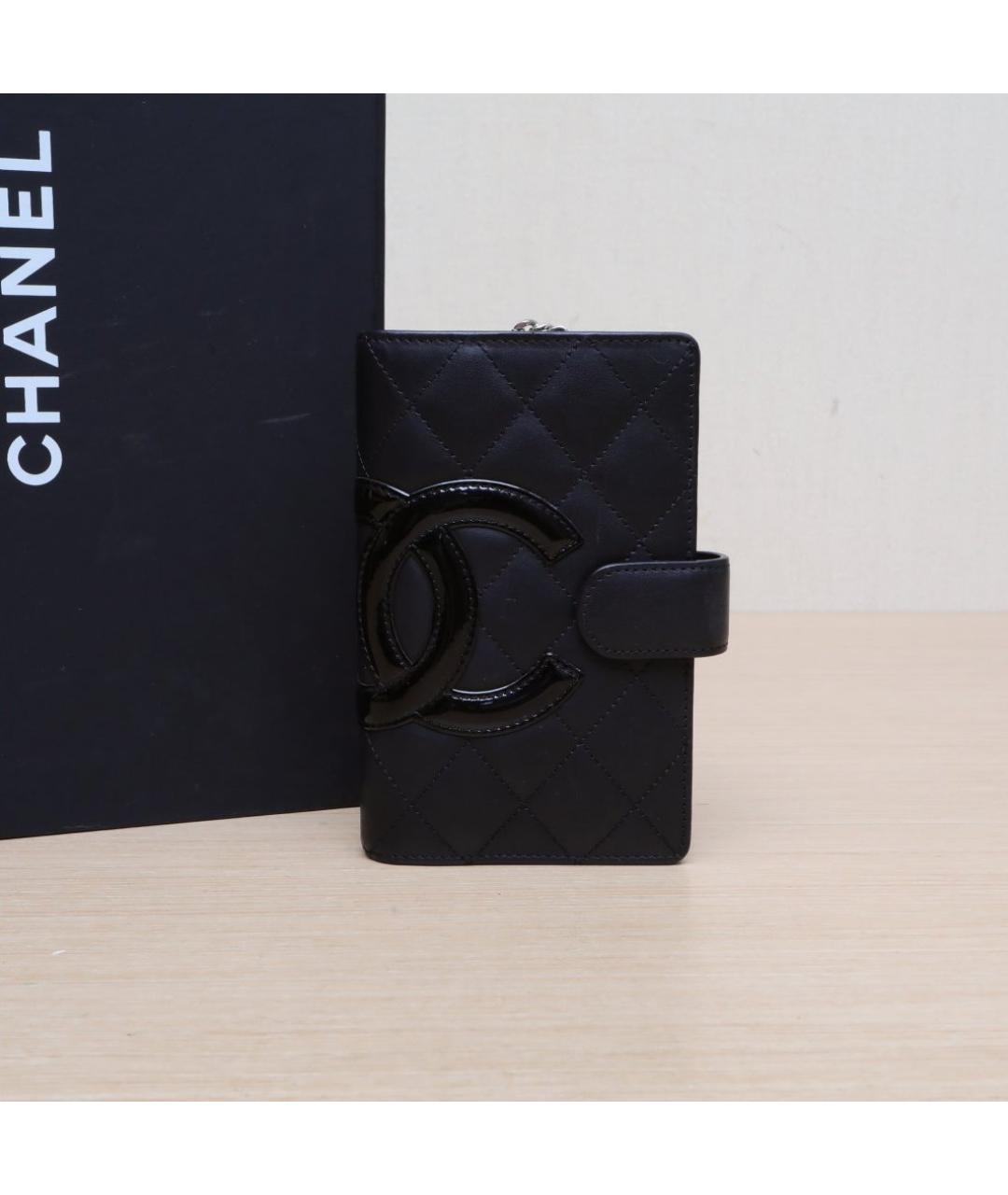 CHANEL Черный кожаный кошелек, фото 2