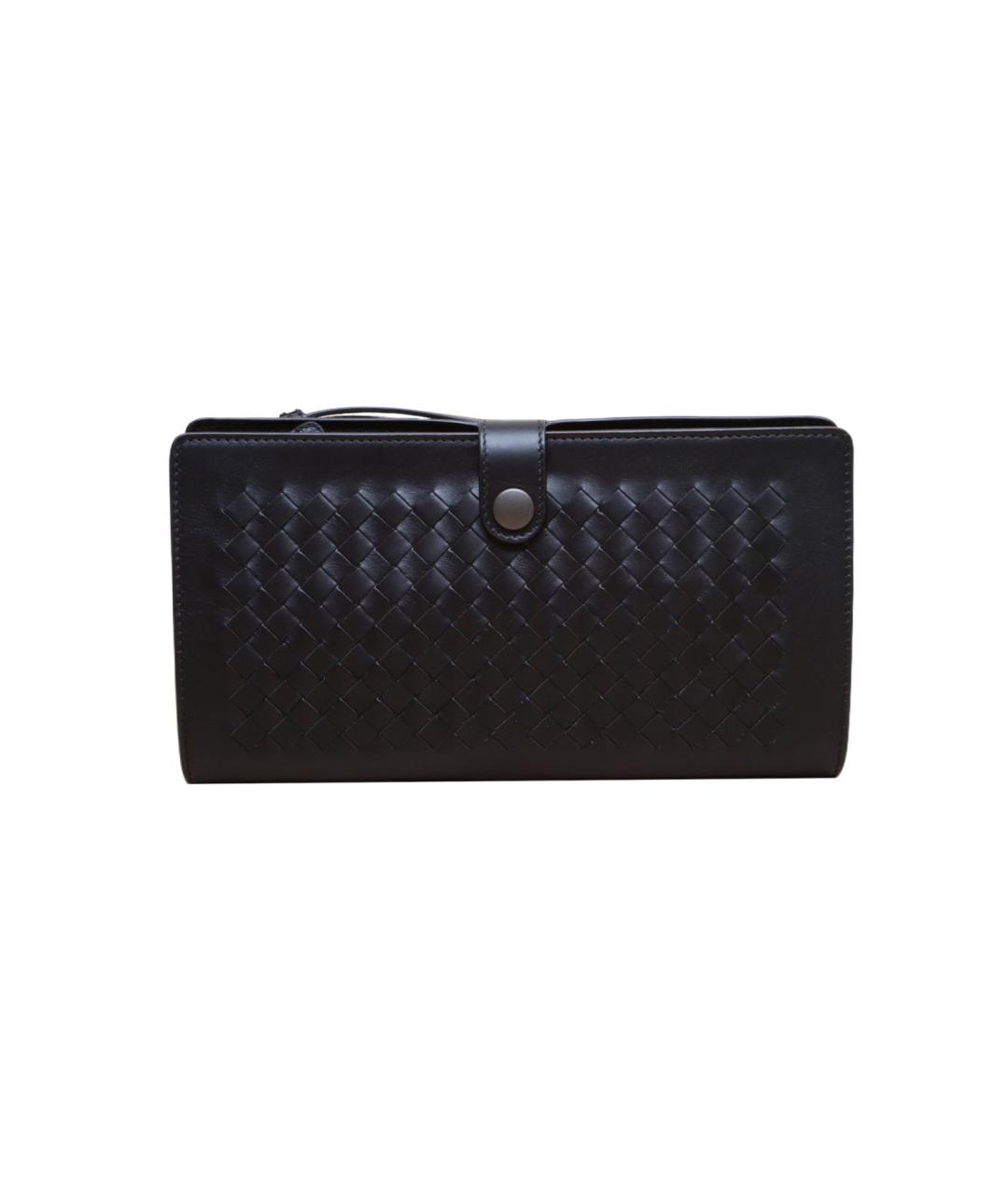 BOTTEGA VENETA Черная кожаная сумка через плечо, фото 1