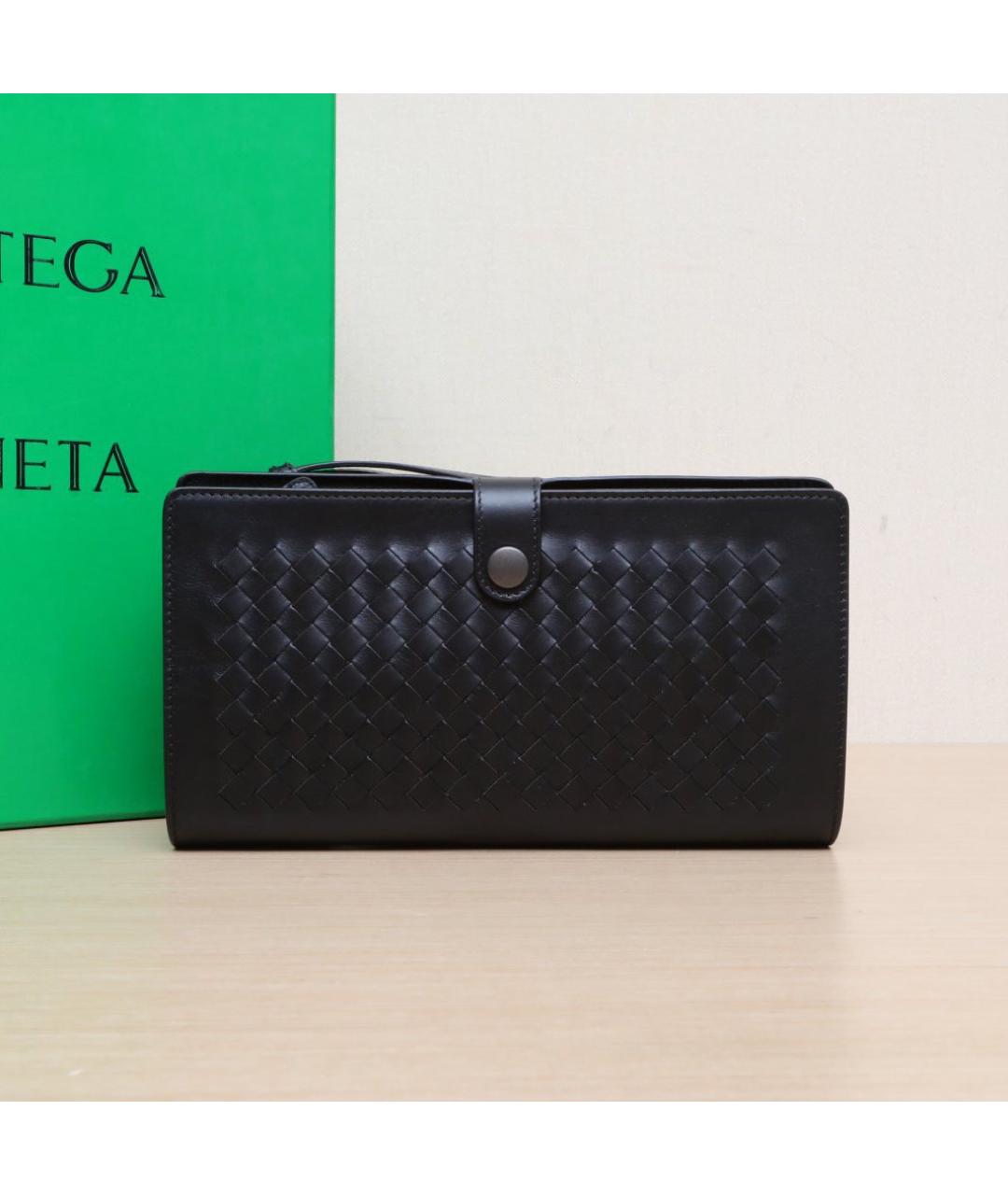 BOTTEGA VENETA Черная кожаная сумка через плечо, фото 2