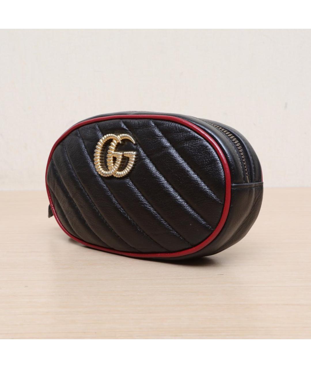 GUCCI Черная кожаная сумка через плечо, фото 4