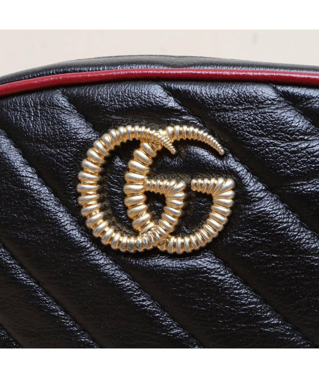 GUCCI Черная кожаная сумка через плечо, фото 8