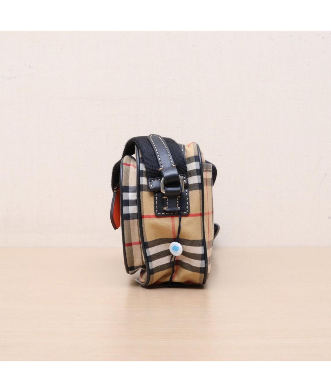 BURBERRY Коричневая деним сумка через плечо, фото 5