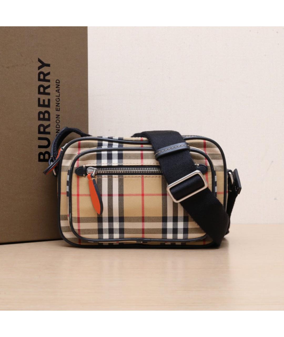 BURBERRY Коричневая деним сумка через плечо, фото 2