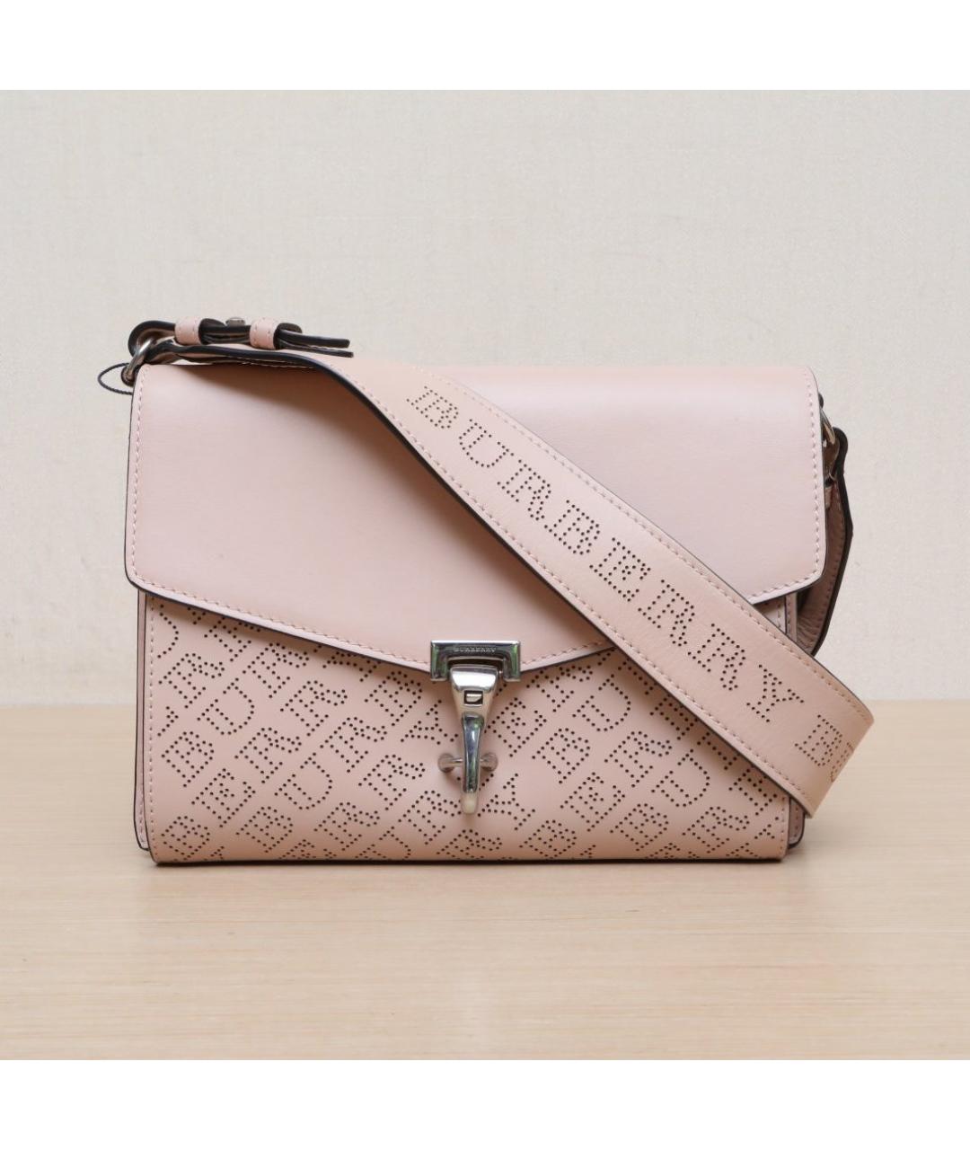 BURBERRY Розовая кожаная сумка через плечо, фото 3