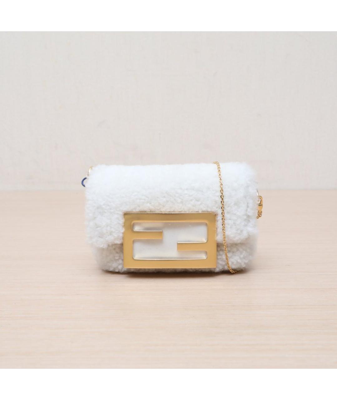 FENDI Белая сумка через плечо, фото 2