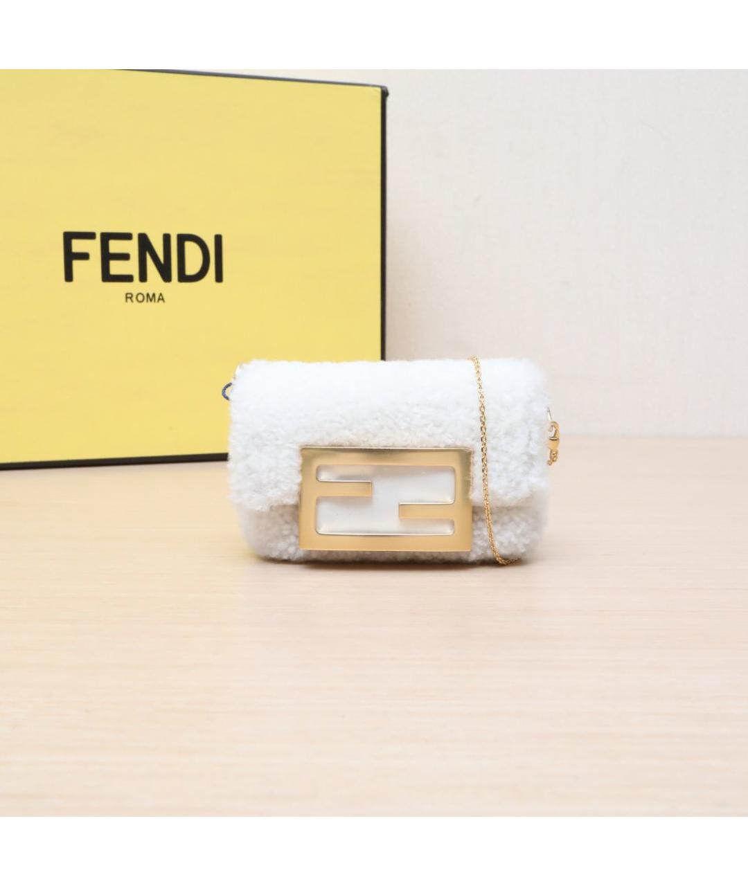 FENDI Белая сумка через плечо, фото 10