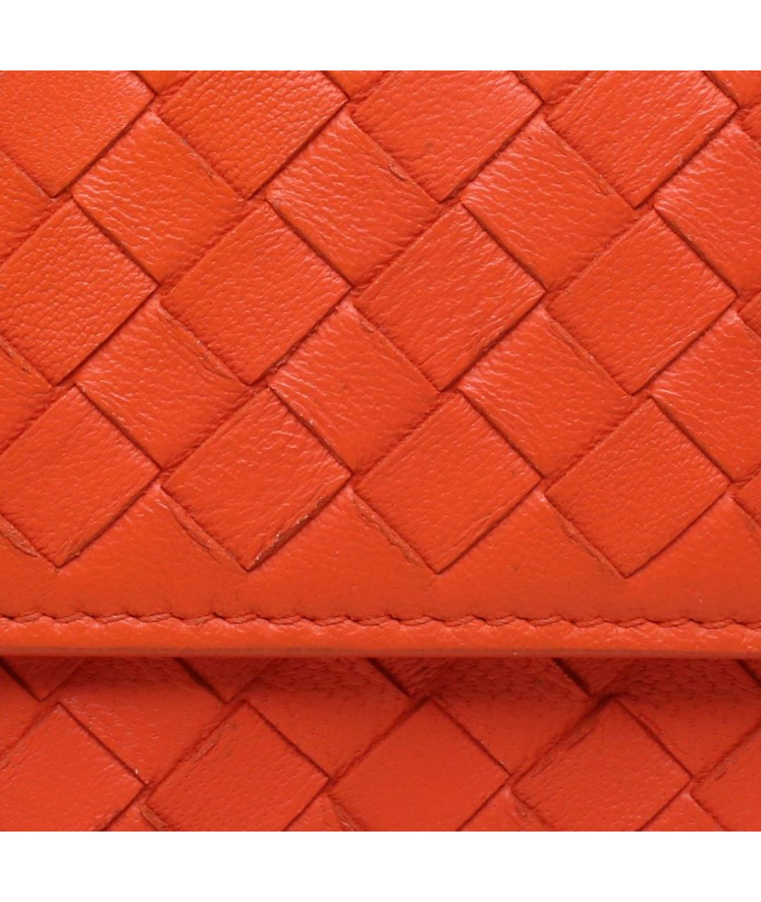 BOTTEGA VENETA Оранжевая кожаная сумка через плечо, фото 7
