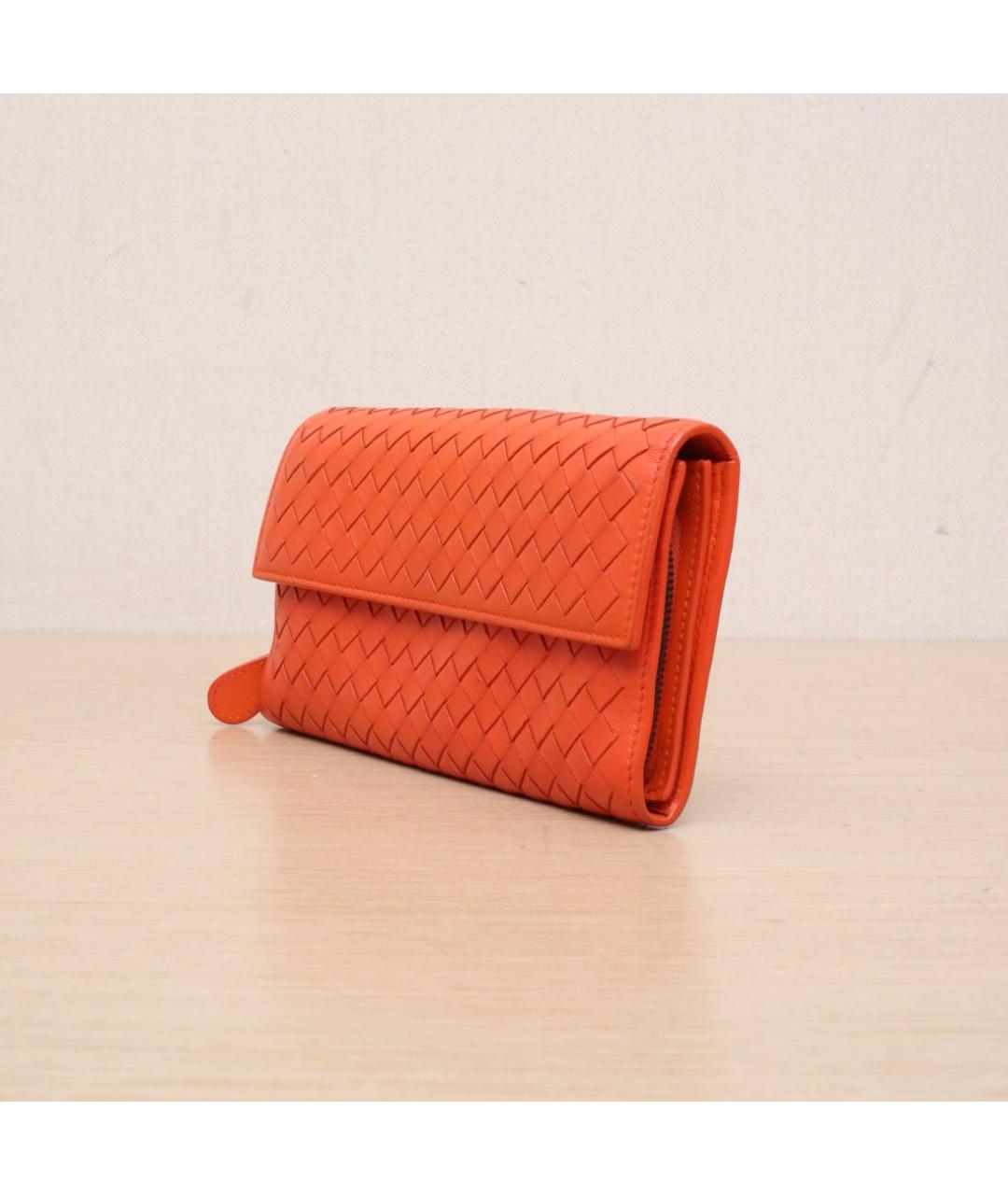 BOTTEGA VENETA Оранжевая кожаная сумка через плечо, фото 3