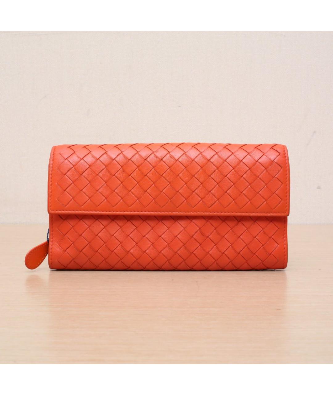 BOTTEGA VENETA Оранжевая кожаная сумка через плечо, фото 2