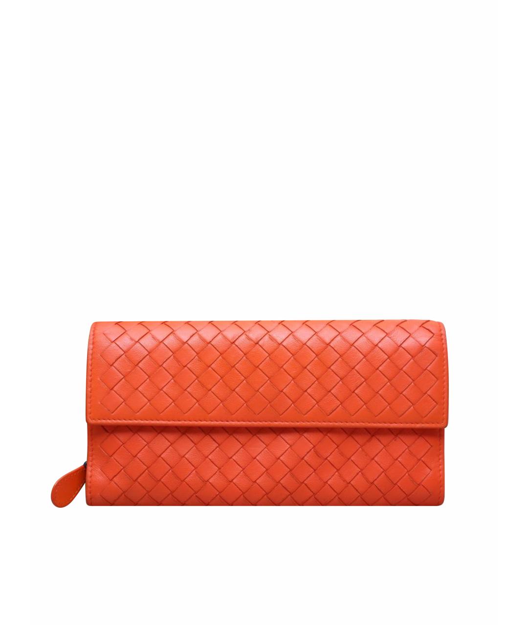 BOTTEGA VENETA Оранжевая кожаная сумка через плечо, фото 1