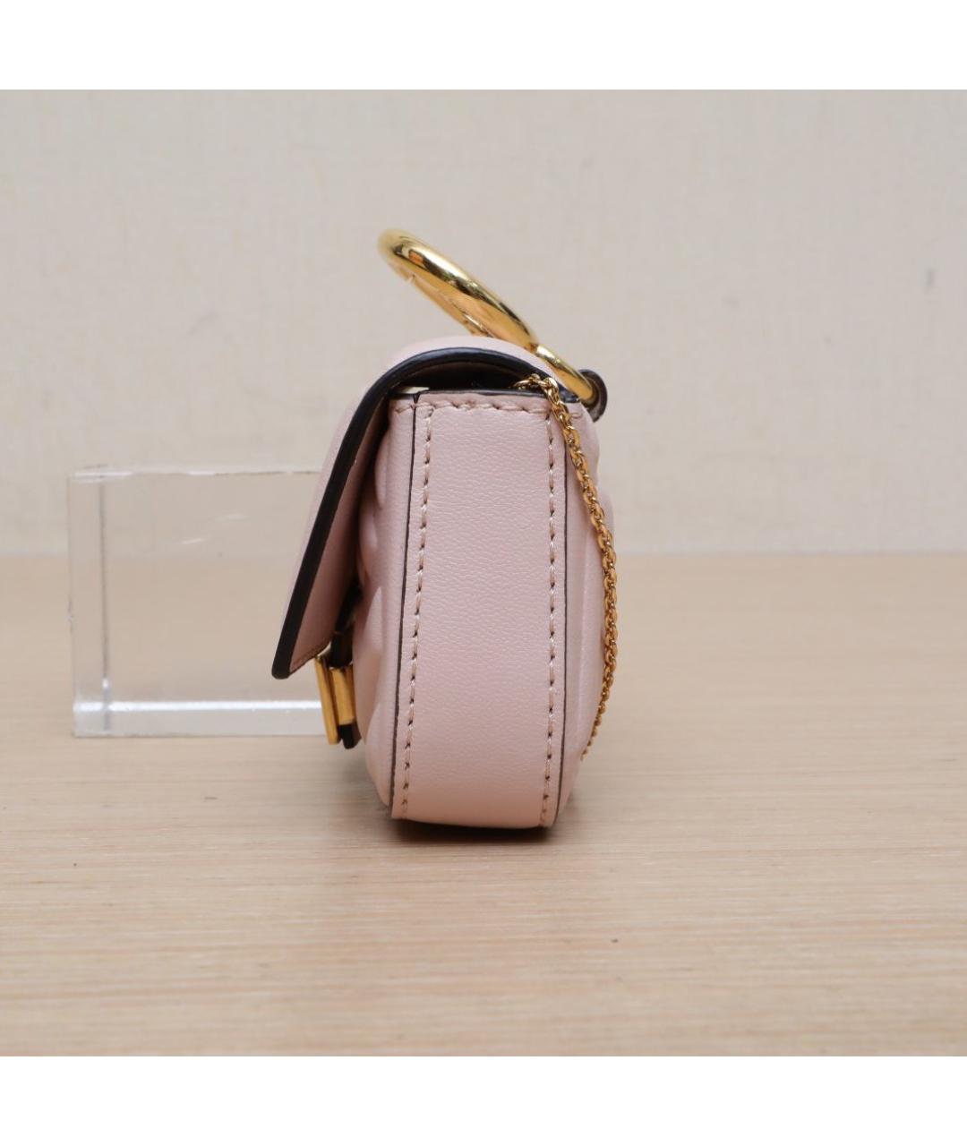 FENDI Розовая кожаная сумка через плечо, фото 4