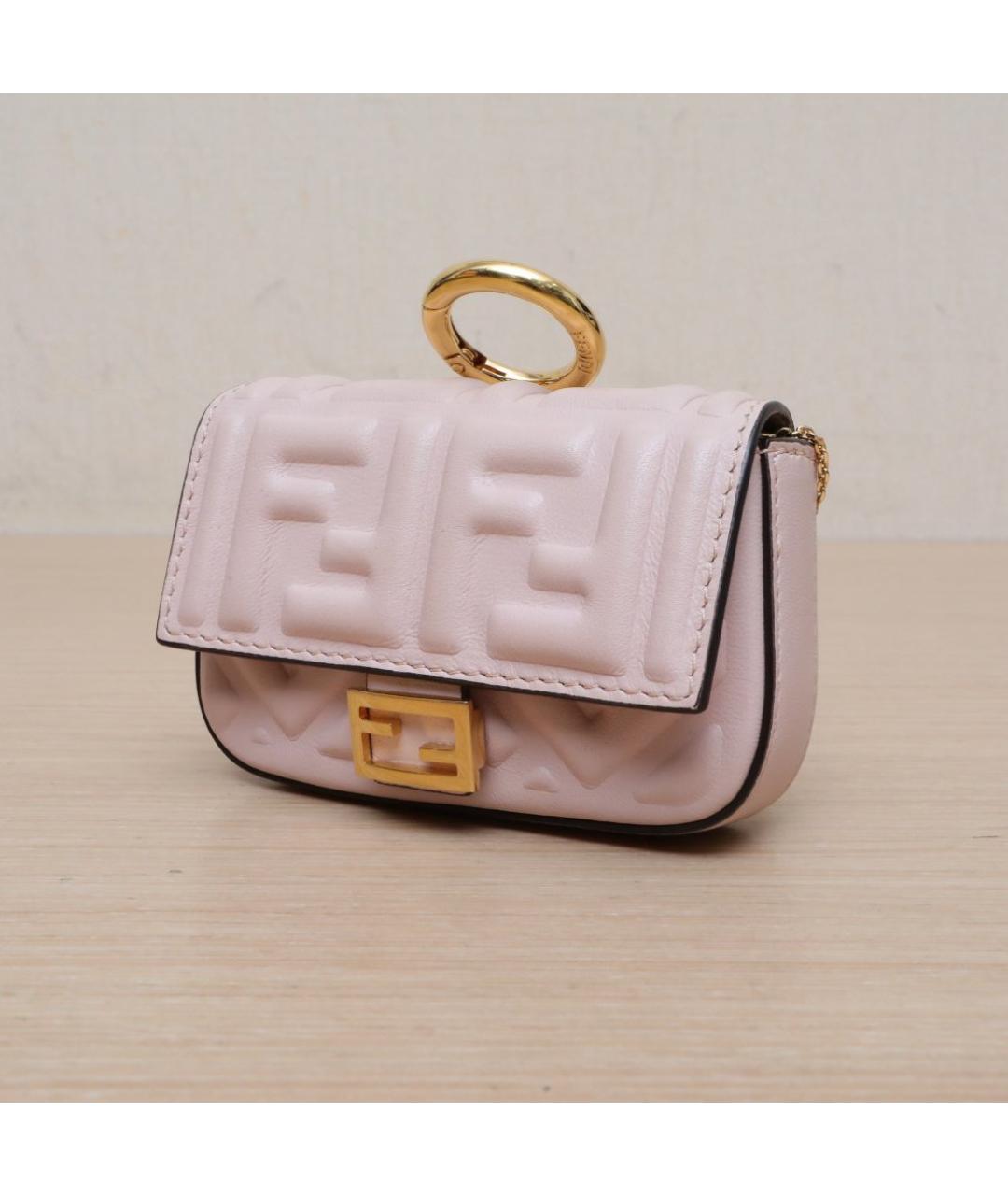 FENDI Розовая кожаная сумка через плечо, фото 3
