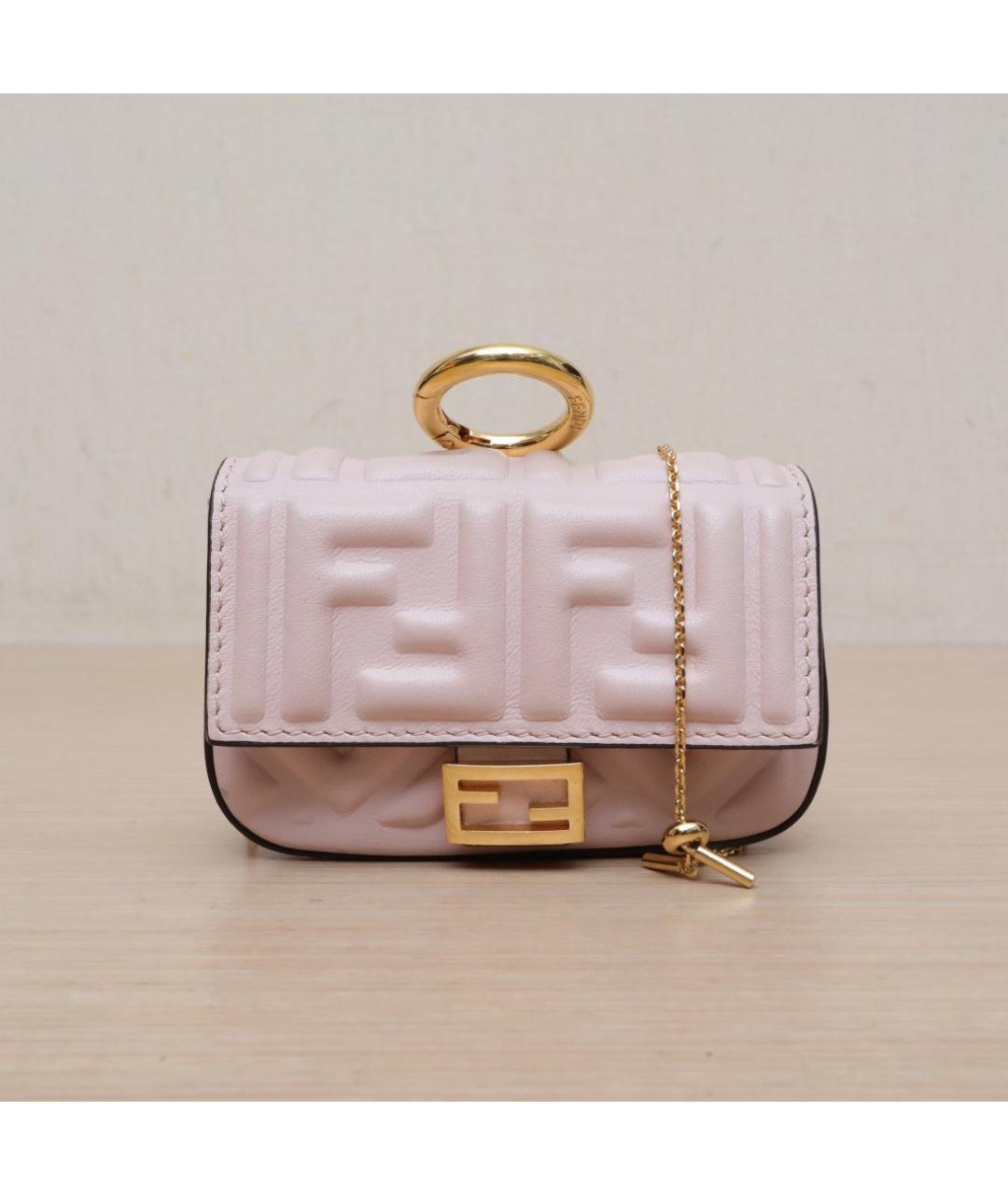 FENDI Розовая кожаная сумка через плечо, фото 10