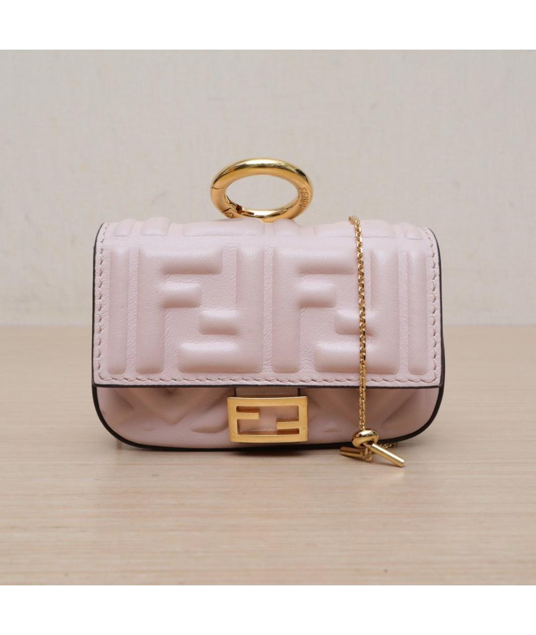 FENDI Розовая кожаная сумка через плечо, фото 2