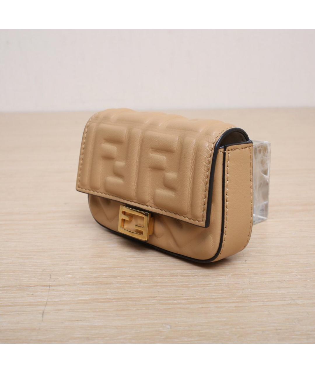 FENDI Коричневая кожаная сумка через плечо, фото 3