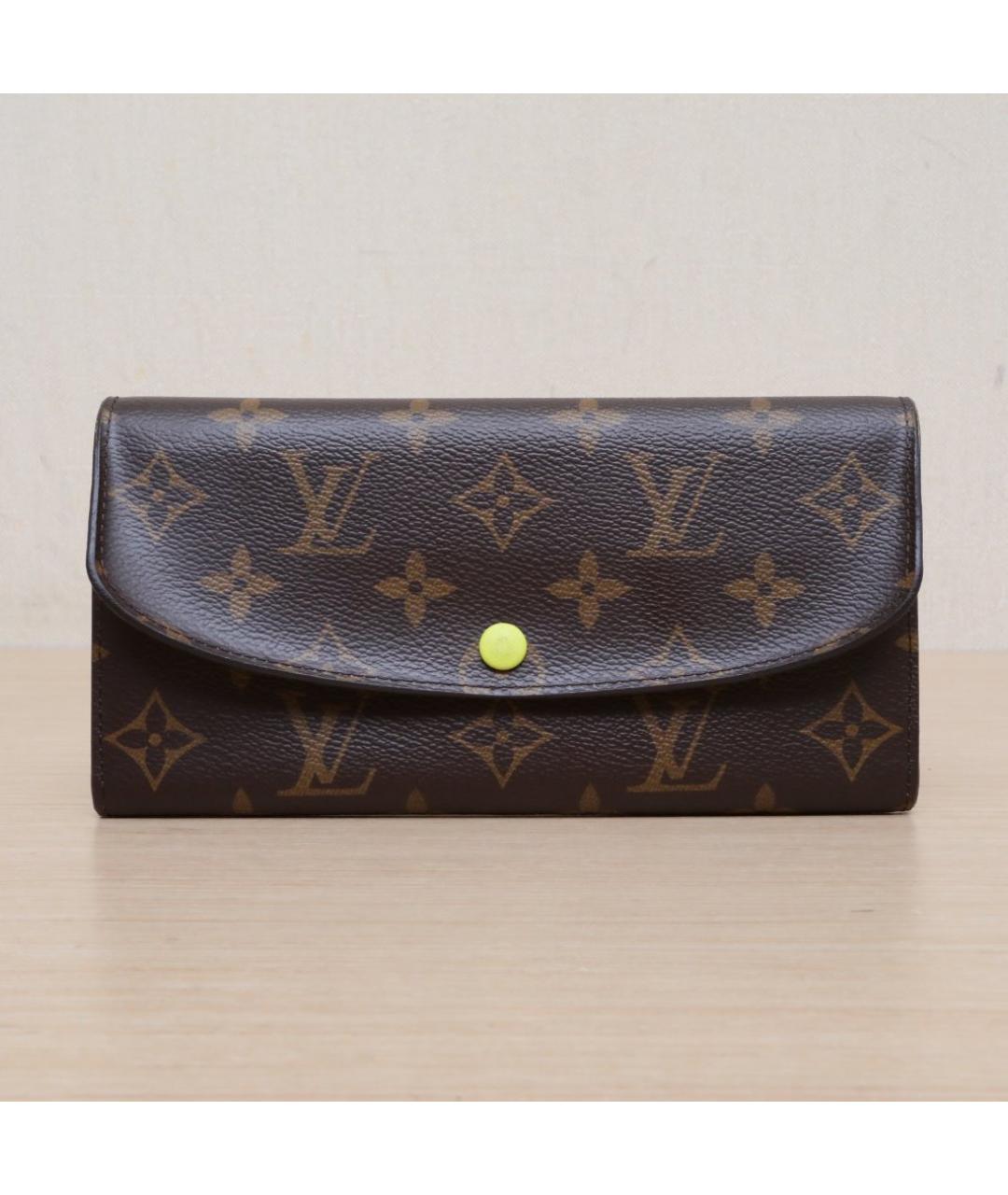 LOUIS VUITTON Коричневый кожаный кошелек, фото 2