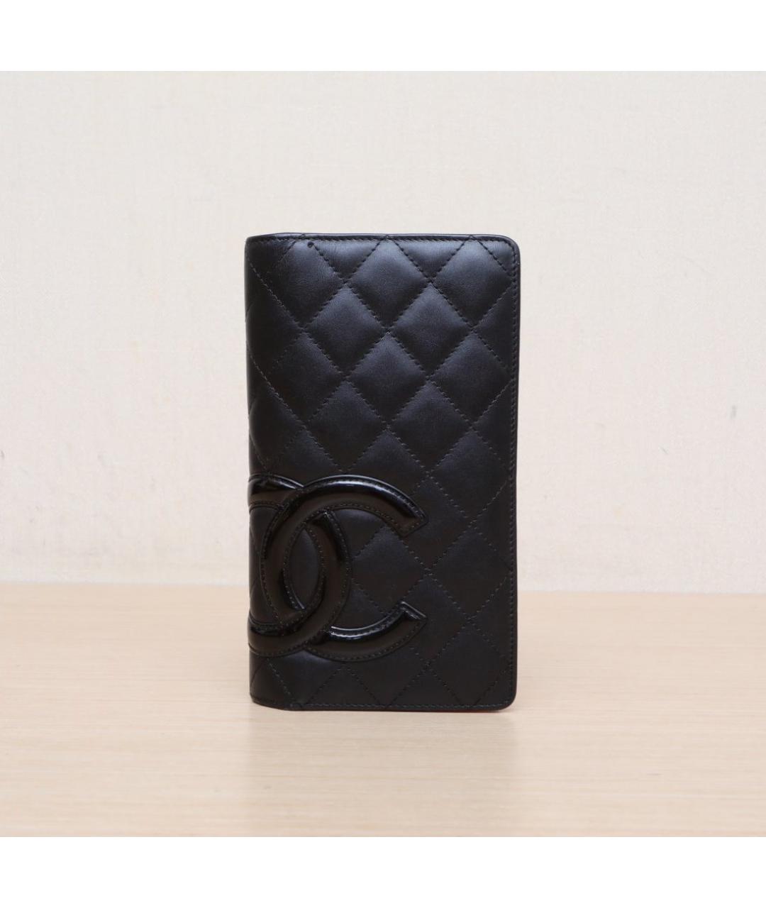 CHANEL Черный кожаный кошелек, фото 2