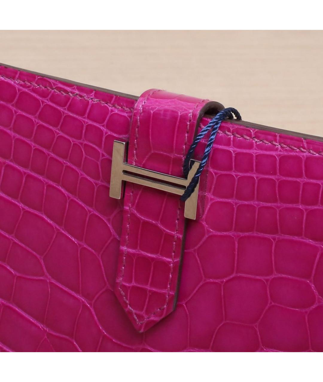 HERMES Фиолетовый кошелек, фото 7