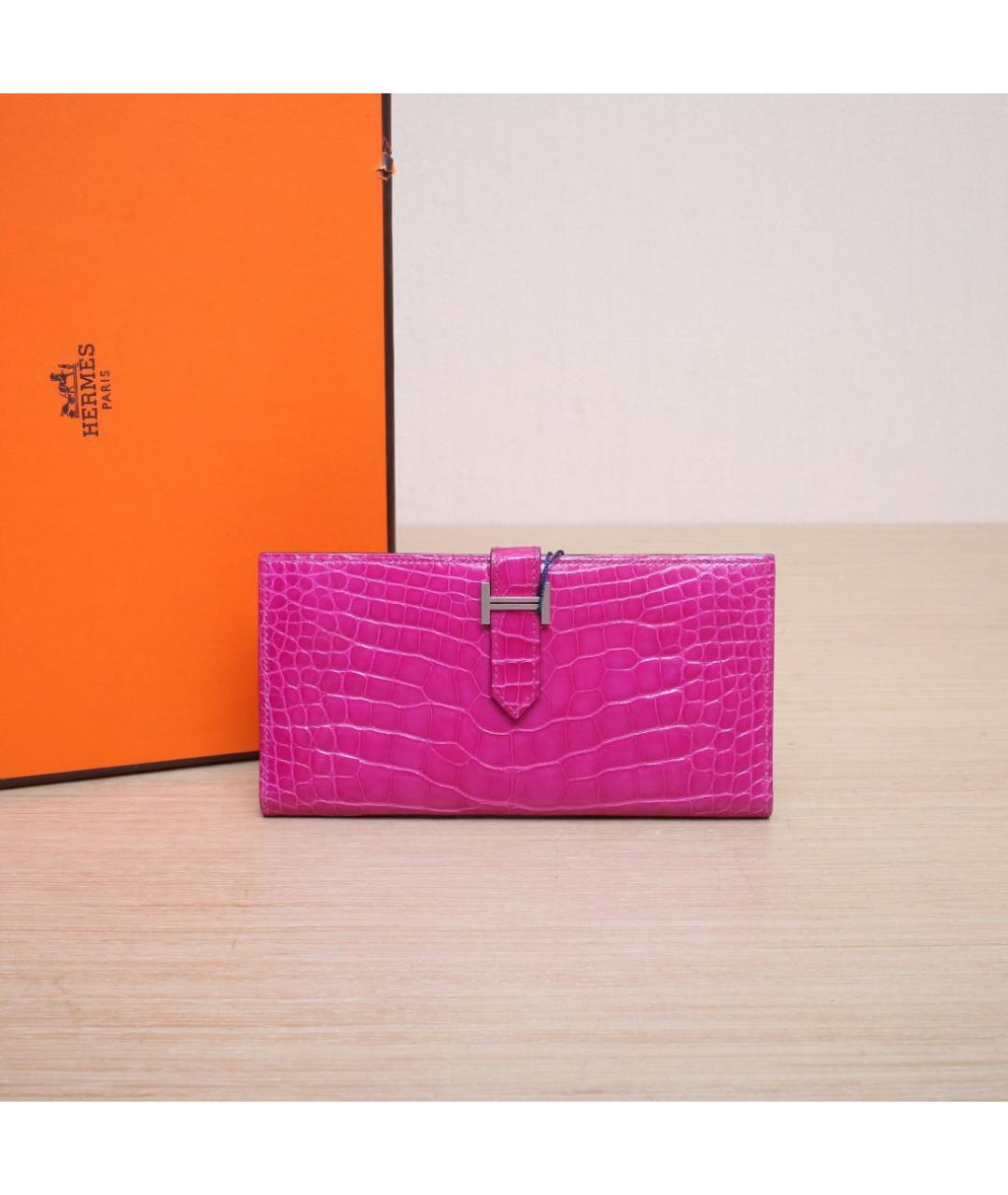 HERMES Фиолетовый кошелек, фото 10