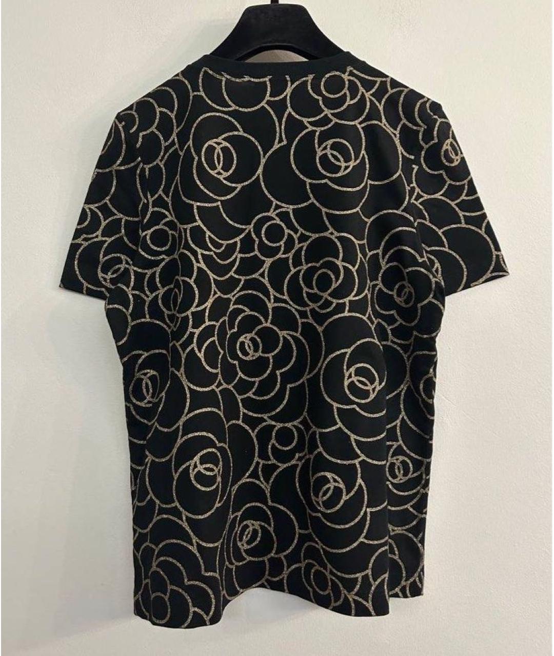 CHANEL Черная хлопковая футболка, фото 3