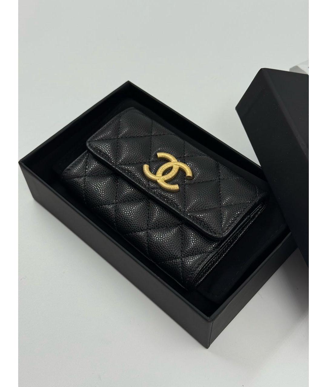 CHANEL Черный кожаный кардхолдер, фото 8