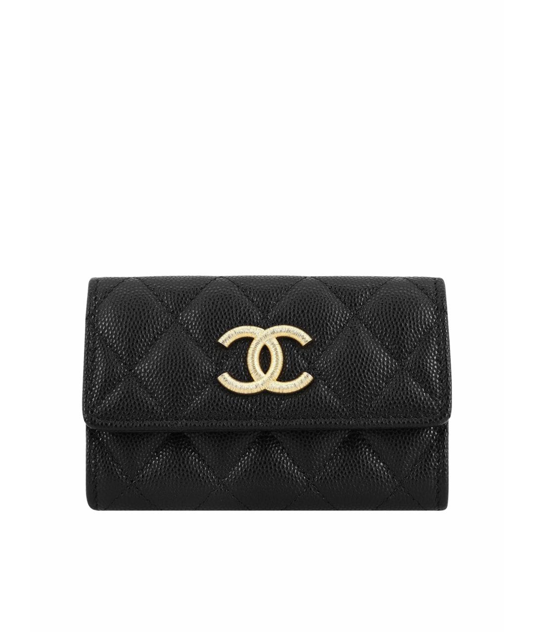 CHANEL Черный кожаный кардхолдер, фото 1