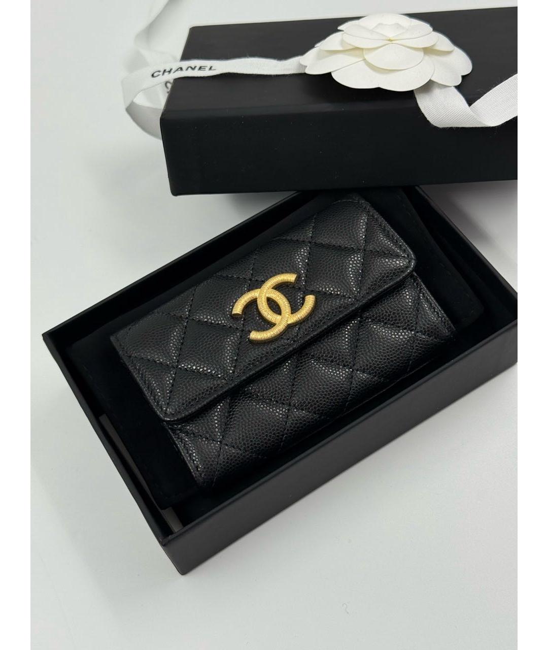 CHANEL Черный кожаный кардхолдер, фото 7