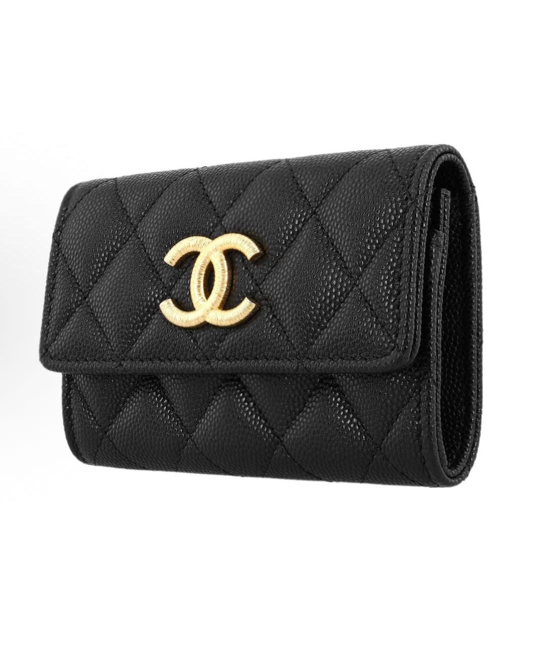 CHANEL Черный кожаный кардхолдер, фото 2