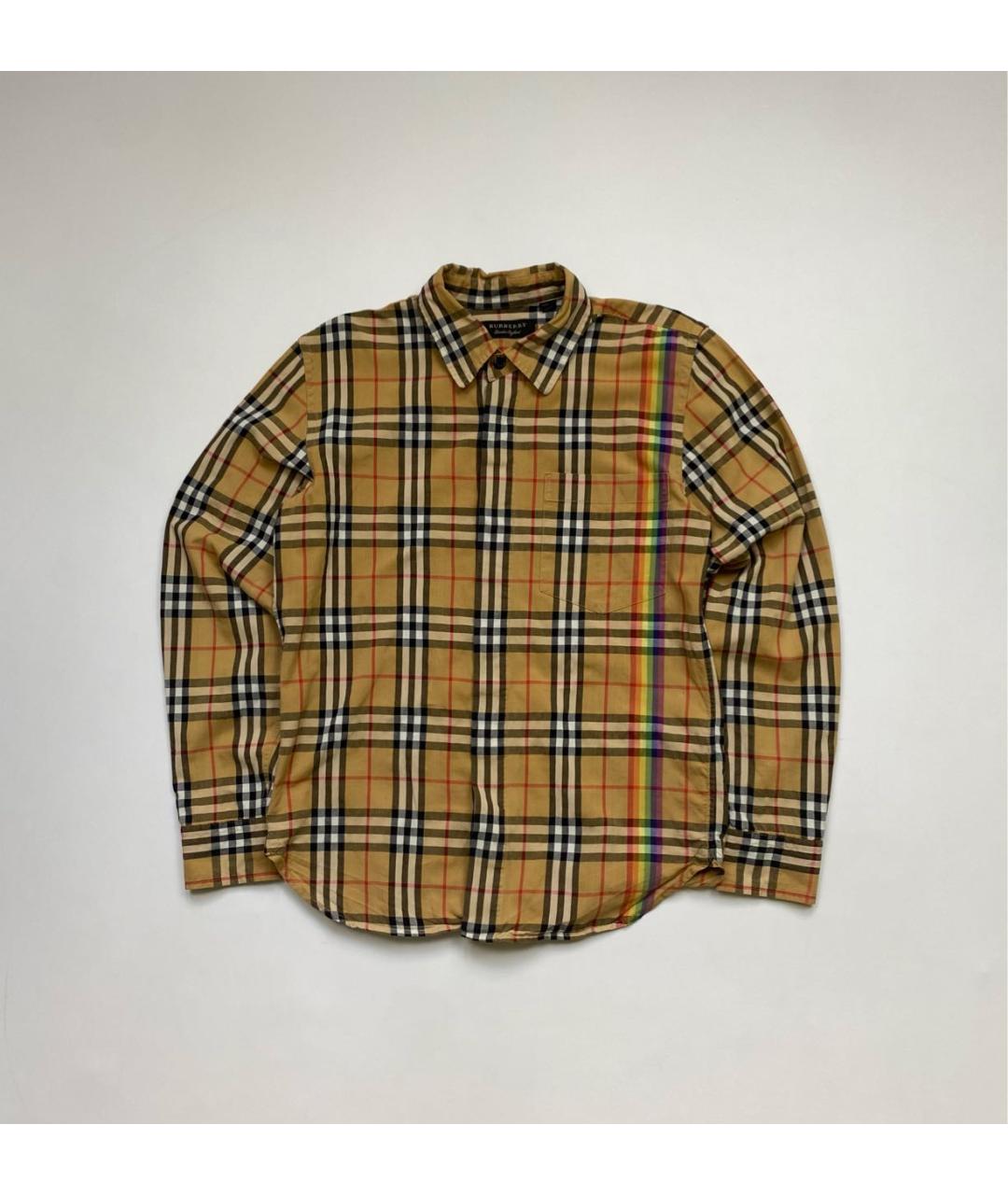 BURBERRY Горчичная хлопковая классическая рубашка, фото 8